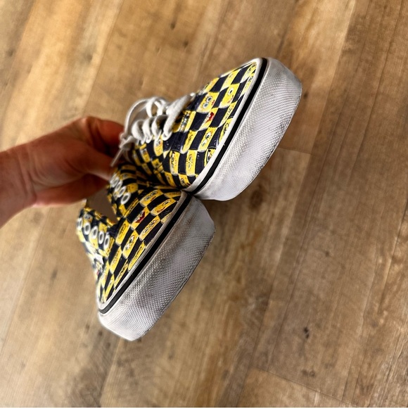 Vans X SpongeBob SquarePants Checkered Blue and Yellow Sneakers - Picture 6 of 10